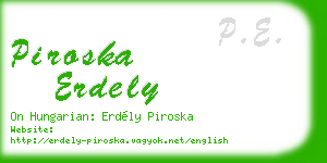 piroska erdely business card