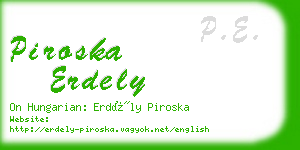 piroska erdely business card